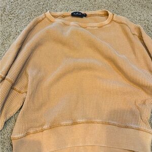 Urban Outfitters Peach Waffle Knit Crewneck Sweater